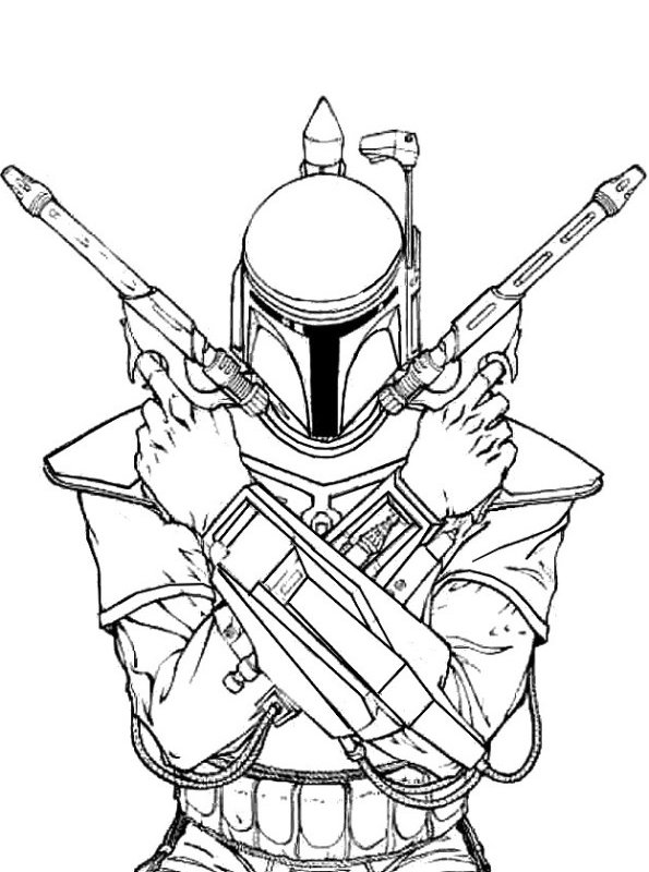 Boba Fett Colouring Pages : Boba Fett Coloring Page By Yugamizuno On
